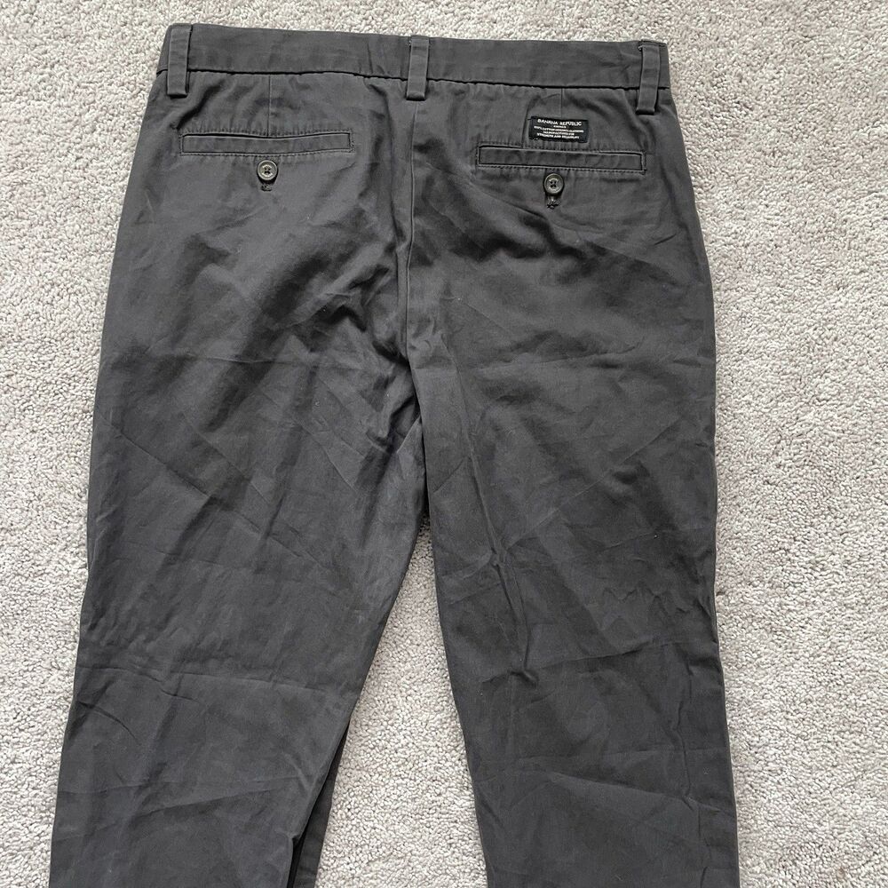 Banana Republic Emerson Chino Pants MENS 30x30 Gray 100% Cotton - Picture 8 of 8